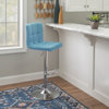 Aishvi Swivel Upholstered Adjustable Height Counter Stool with Metal Frame