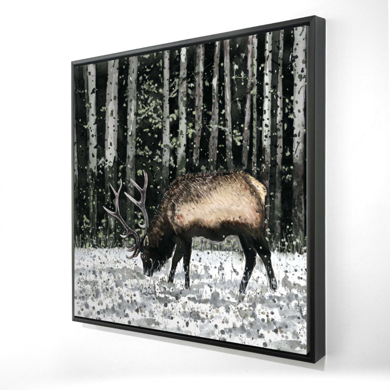 "Caribou dans la forêt" sur toile