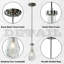 Luminaire suspendu rustique en forme de goutte d'eau de style rustique en forme de goutte d'eau en nickel brossé à 1 lumière de 5 po pour îlot de cuisine	