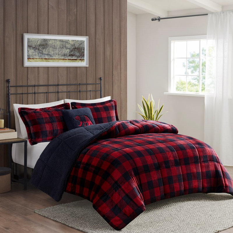 Couette King, rembourrage multicolore, 259 cm x 218 cm, 2 taies d'oreiller, 1 coussin décoratif, lavable à la machine, motif coloré.