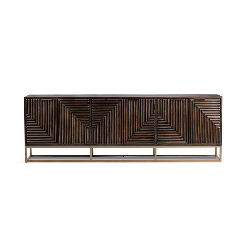 Buffet en bois de manguier de Flint, 36" H x 108" W x 18" D