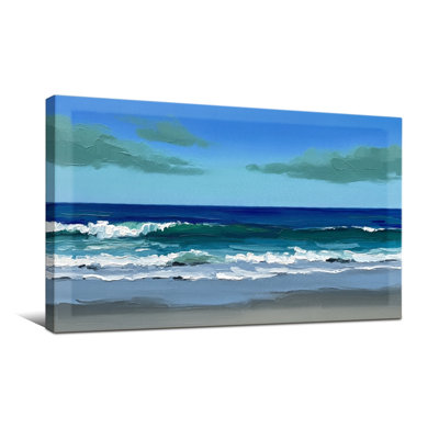 Nautique et plage, océan, vagues, ciel, nuages, plage, sable