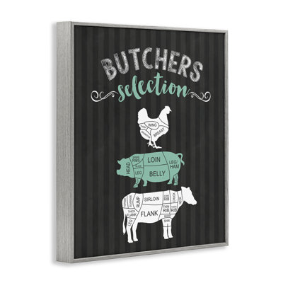 Giclée encadrée noire et verte Butchers