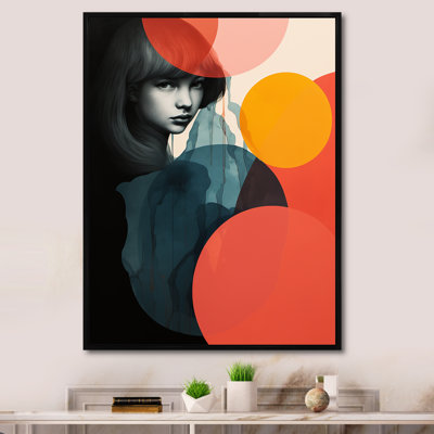 «Woman Portait Collage Fusion Forms II - Abstract Collages», art mural