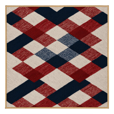 Machine Washable Checkered Brown Area Rug
