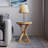 Higgin 22" Mango Wood Pedestal Side Table