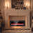 Wall Mounted or Recessed Electric Fireplace with Remote Control and Timer, Thickness 3.8 inch , Top Air Outlet-836244344