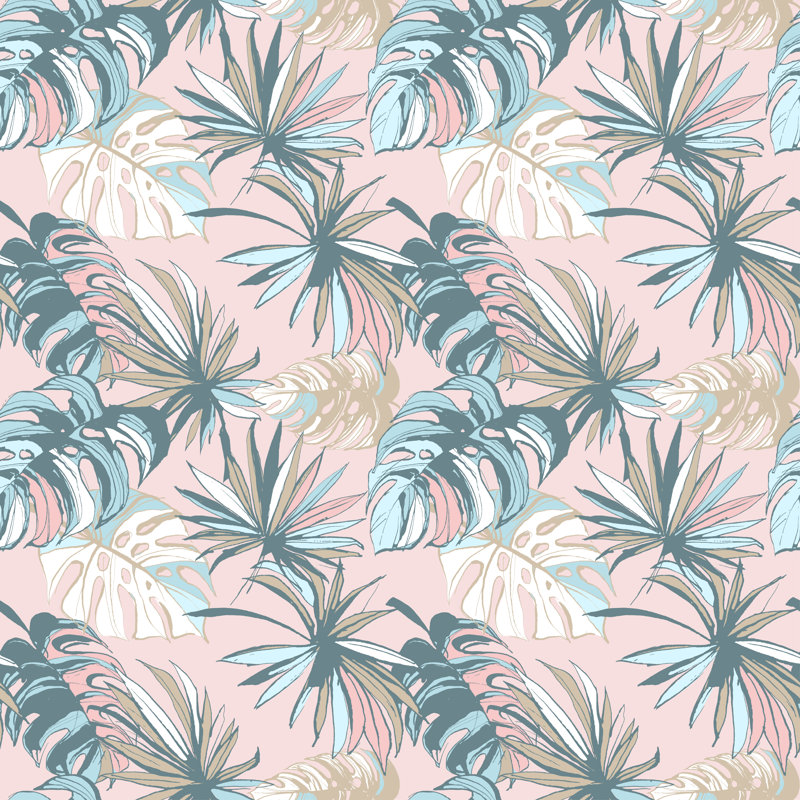 Tropical Palm Leaves by Sv_sunny - Wrapped Canvas Print, 30cm H x 30cm W