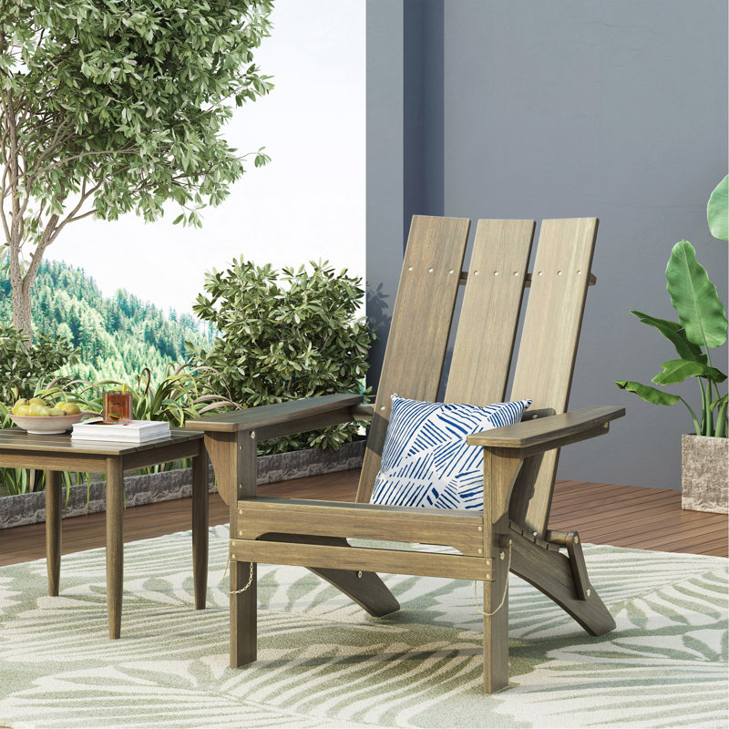 Foldable Adirondack Chair, Gray