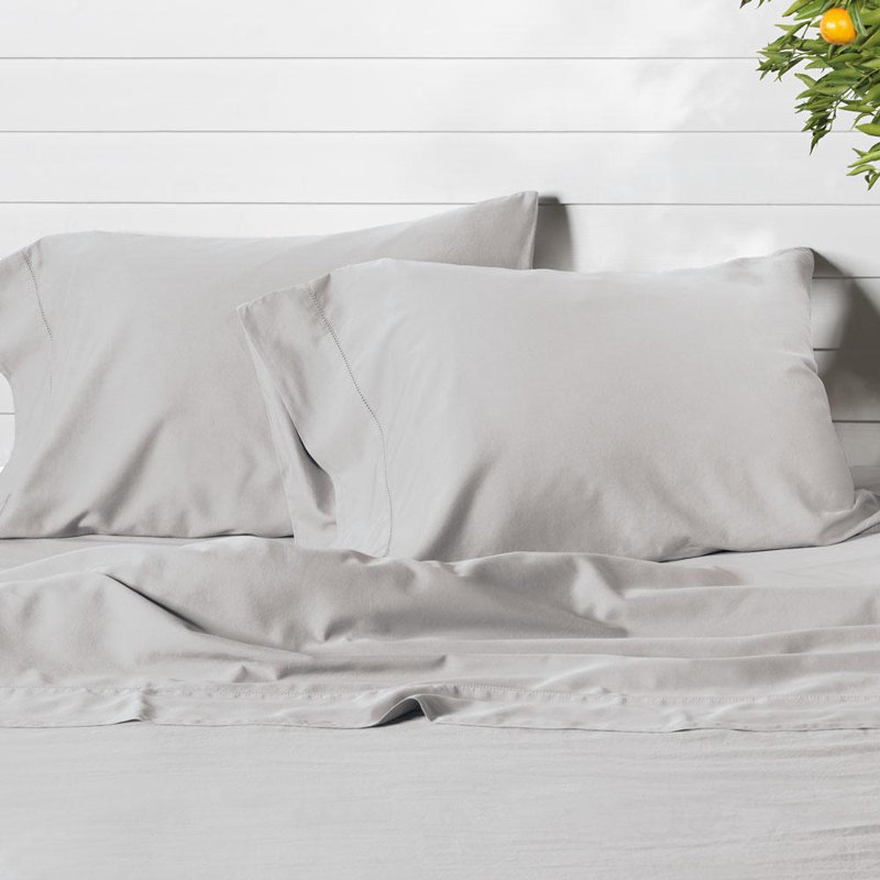 Relaxed Cotton 2pc. Pillowcase Set, King, Whisper Gray