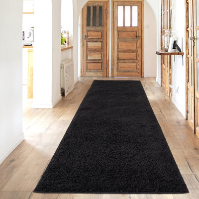 Myshaggy Collection Rugs Solid Design in Black