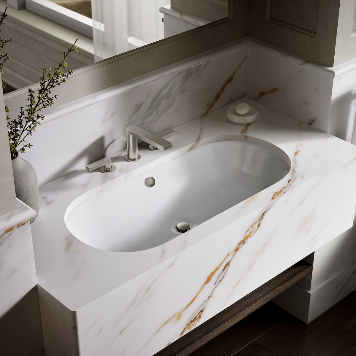 Iron Plains Capsule Dual-Mount Bathroom Sink
