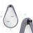Downridge Gray Teardrop Contemporary Mirror with Black Metal Hook