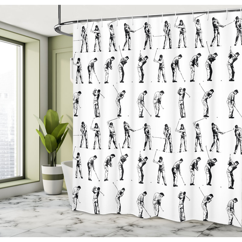 Shower Curtain with Hooks Included, 84"H x 69"W