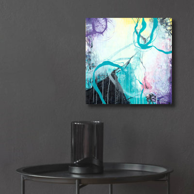 Art mural en verre Wrought Studio ™ «Ice Wind» par Romeo Zivoin