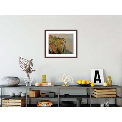«Cliff at Dieppe» par Claude Monet, impression giclée encadrée