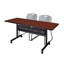 Table gigogne à rabat Nevjana, 2 chaises empilables Zeng-32669692-32669697-32669698