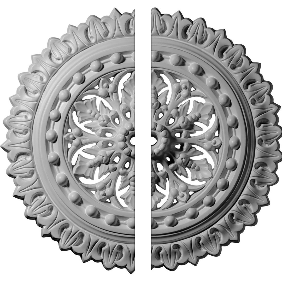 Endurathane Sellek Ceiling Medallion, 18 1/2"OD x 7/8"ID x 1 1/2"P (Fits Canopies up to 1 1/8"), Factory Primed Ekena Millwork