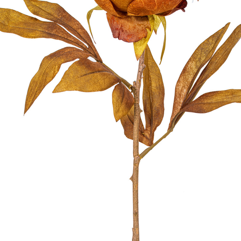 Tige de pivoine artificielle rouge / brune de 21 po 6 / sac. Recommandé pour une utilisation à l'intérieur., Jaune