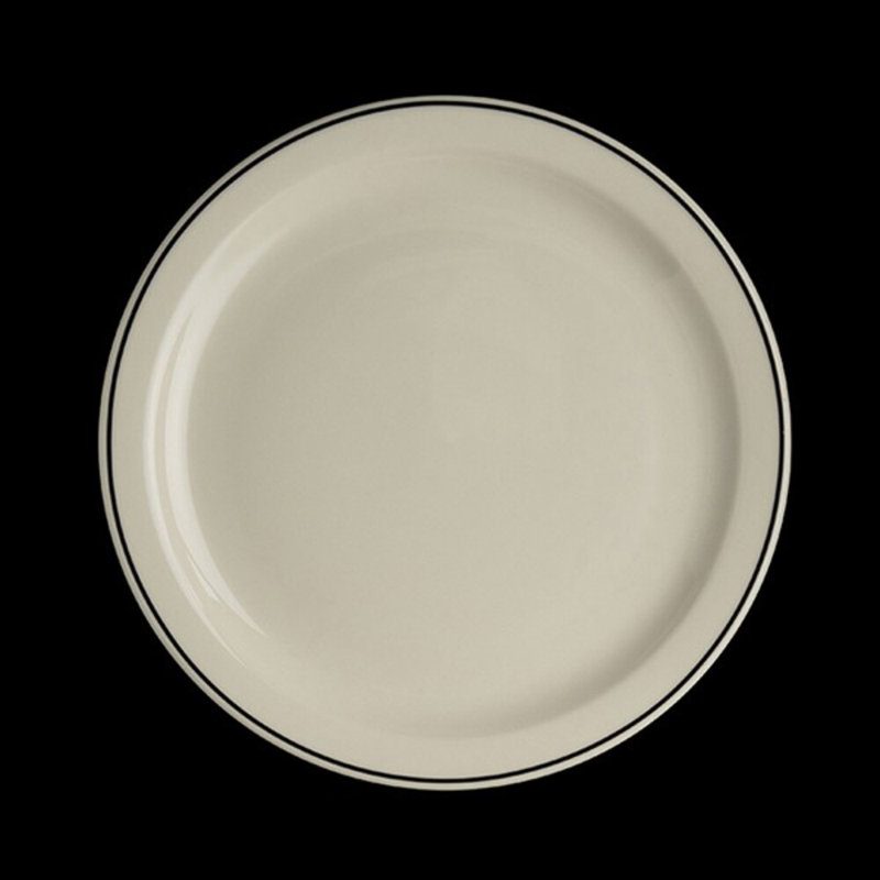 Plate Narrow Rim Black Line