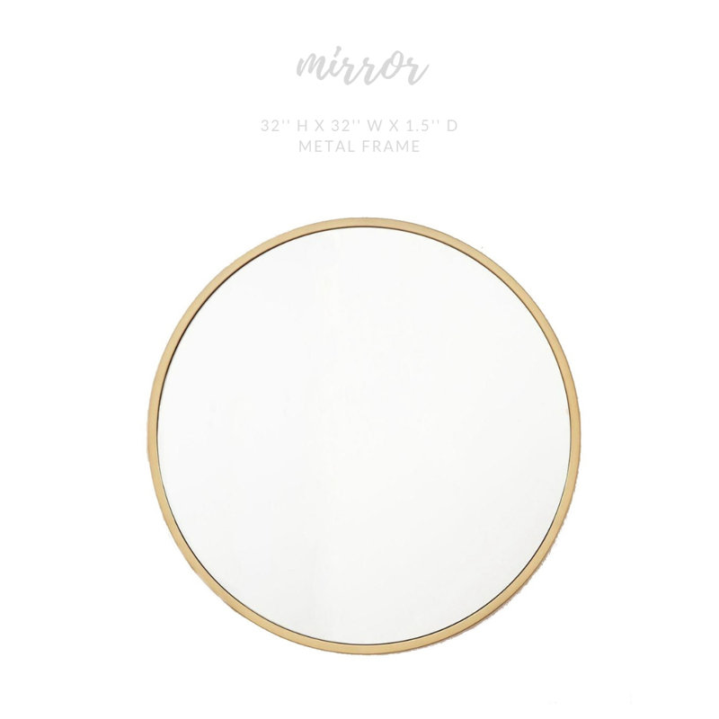 Chi Metal Flat Wall Mirror