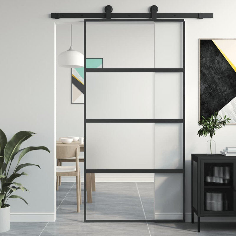 Birgitta Sliding Door, Black, 102.5cm W x 205cm H