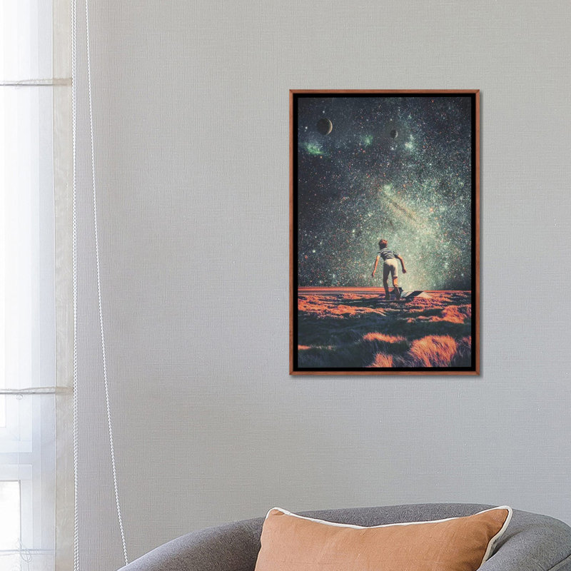 « Nostalgia » par Frank Moth-impression, Pas de tapis, H 26 po x l 18 po x 1,5 po, Toile avec cadre en bois brun classique