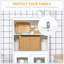 Petit buffet avec huche, garde-manger à 4 portes, armoire de rangement autoportante avec tablette réglable pour la salle à manger, le salon