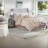Elegant King Bedding Sets, Polyester Comforter, Pleated Tufted Design For Bedroom