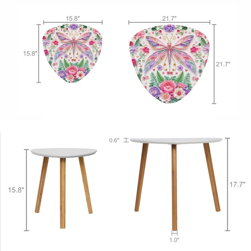 Ensemble de 2 tables basses gigognes Triangle