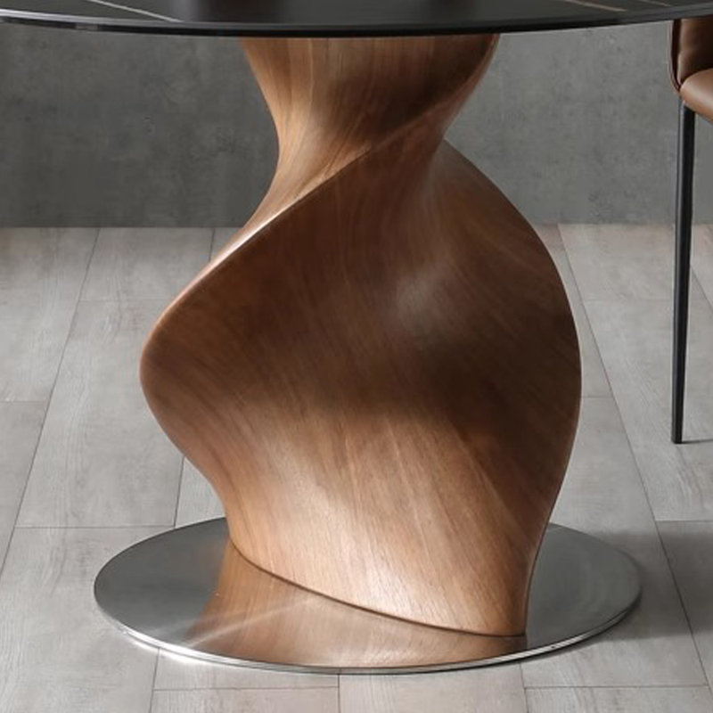 Round and simple dining table, 29.53"H x 53.15"L x 53.15"W