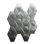 3D Hexagon 4" x 6" Metal Mosaic Tile in Gray