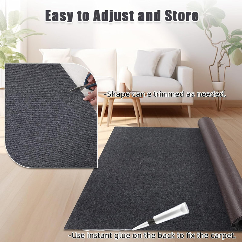 6x23 ft Marine Boat Carpet, Waterproof, Indoor/Outdoor Rug, TPR Non-Slip Base, Perfect for Patio Decks, Camping, Outdoor Adventures.