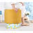 Stylish Pouffe for Modern Living Room, 50% Cotton / 50% Linen, 18.1 in Height x 16.9 in Diameter | 35 DNS Orthopedic Sponge with 2.4 in Thickness | Perfect for Seating & Footrest, Comfortable & Chic Design