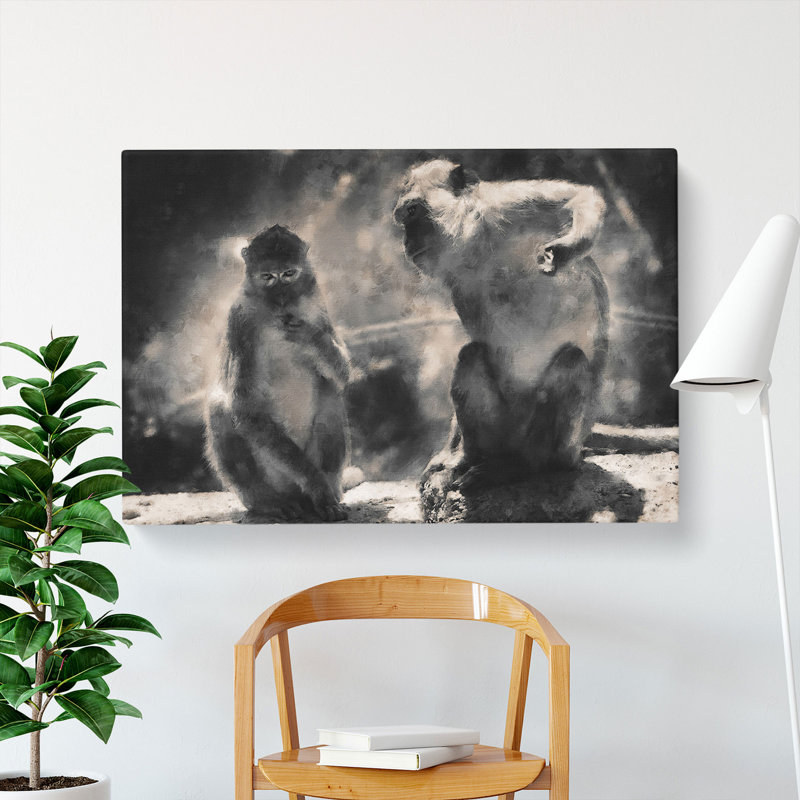 Mountain Monkeys - Wrapped Canvas, 40cm H x 60cm W x 3cm D