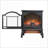 Electric Fireplace Stove with 3D Flame & Remote Control | Freestanding | Antique Black