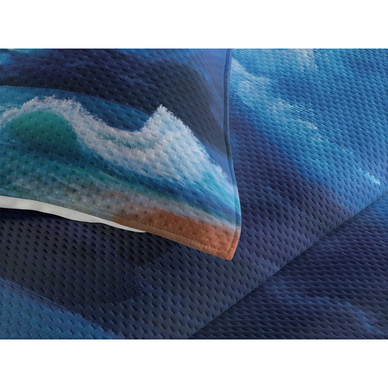 Hypnotic Coastal Polyester Coverlet