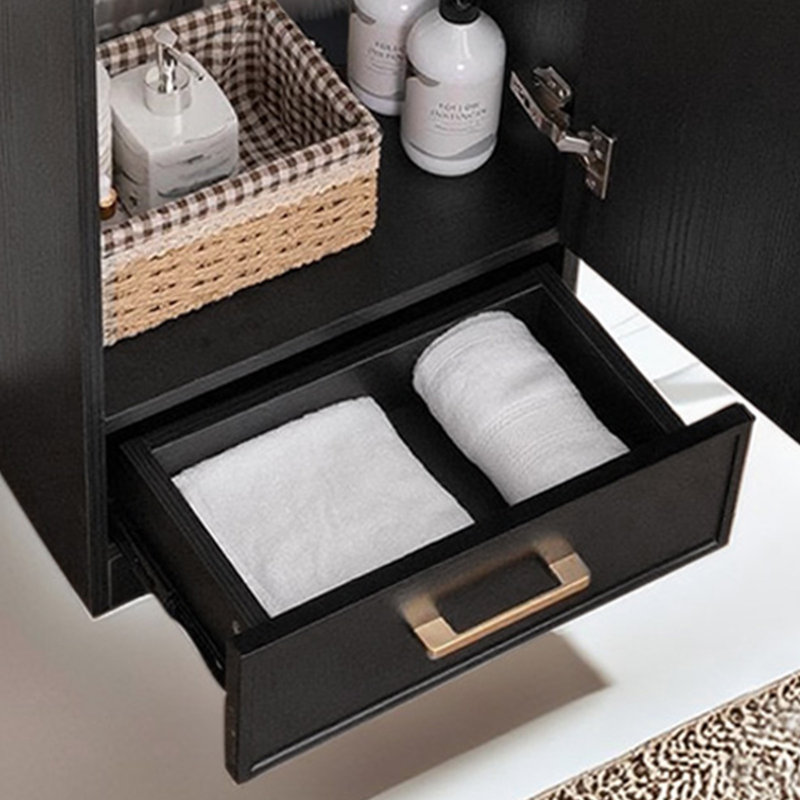 Ensemble de meuble-lavabo simple autoportant 18 po Arbutus, Noir mat