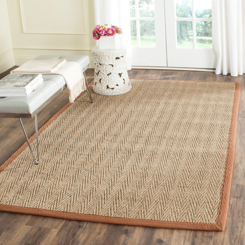 Auckland Brown/Tan Area Rug, Rectangle 9' x 12'