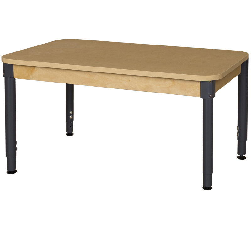 Maple Grain Laminate Adjustable Rectangle Activity Table