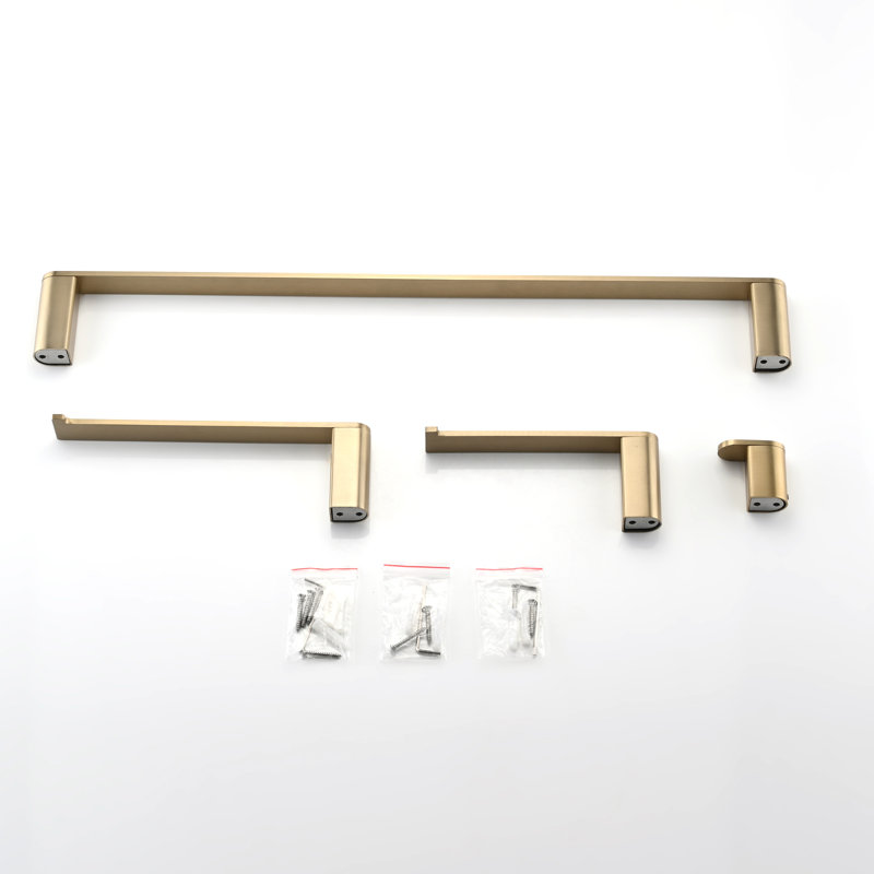 4 - Piece Bathroom Hardware Set, Rose Gold