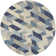 Hand Tufted Graphic Rug, Blue/Ivory