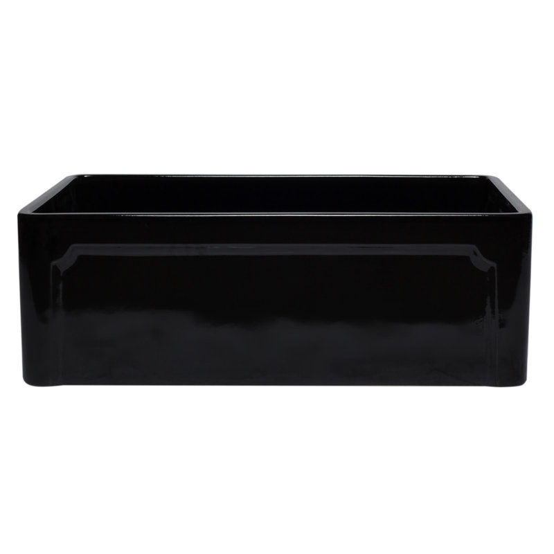 Alfi Brand 20.13'' W Single Bowl Fireclay Farmhouse Kitchen Sink 0, Black