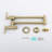 Wall Mounted Pot Filler Faucet Gold - Arm For Easy Reach And Function, Double Handles Regulate Water Flow Smoothly, Surface Golden Hassle- Use, Control Effectively, Corrosion Coating-1136616198
