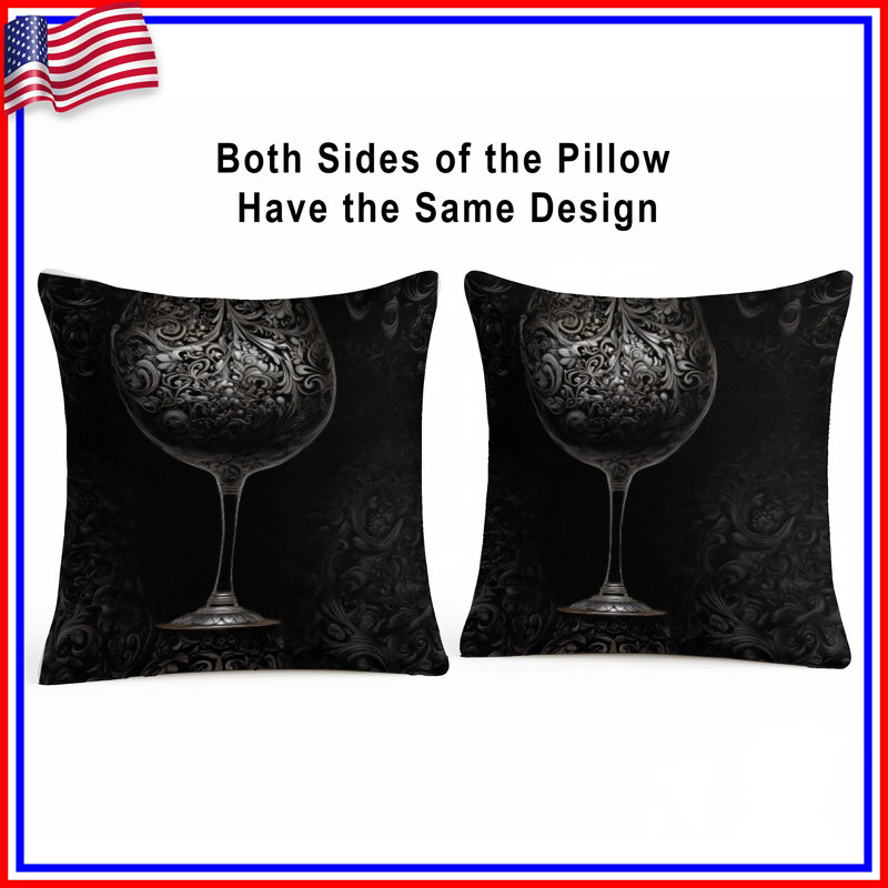 Coussin décoratif en verre complexe, coussins double face Art, 26 x 26 inches