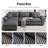124" Modular Sectional Sofa, Comfy Cloud Couch for Living Room, 3-Seater Deep Seat Sofa with Throw Pillow-330733138-308234128-330733137