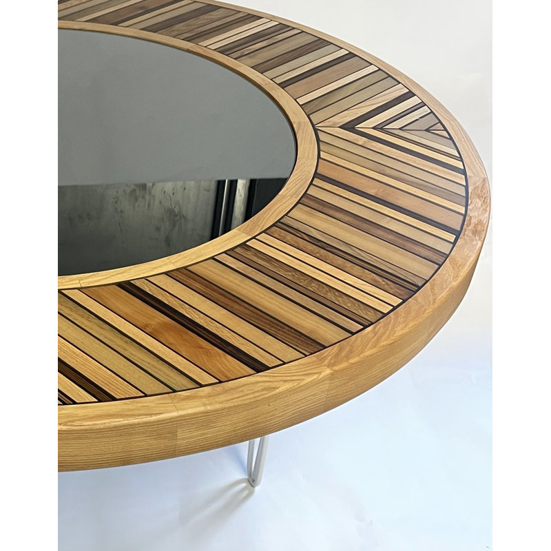 Table ronde en verre ou miroir