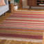 Tapis rayé beige en laine / coton Basler Kilim-16564079
