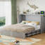Queen Size Murphy  Bed with drawer and a set of Sockets & USB Ports, Pulley Structure Design-1152006480-1152006487