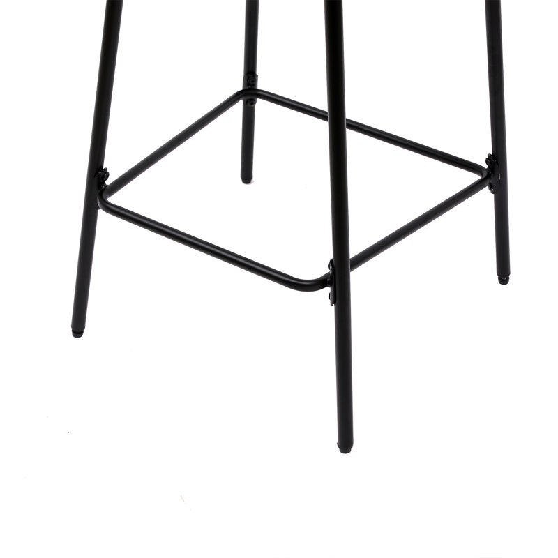 Counter Stools Set Of 2 Handwoven Paper Rope Bar Stools Boho Round Dining Pub Chairs For Kitchen, Creamy White